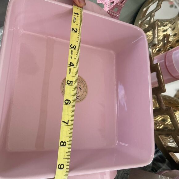 Pink Ceramic Baking Dish for Oven and Microwave - Picture 4 of 8